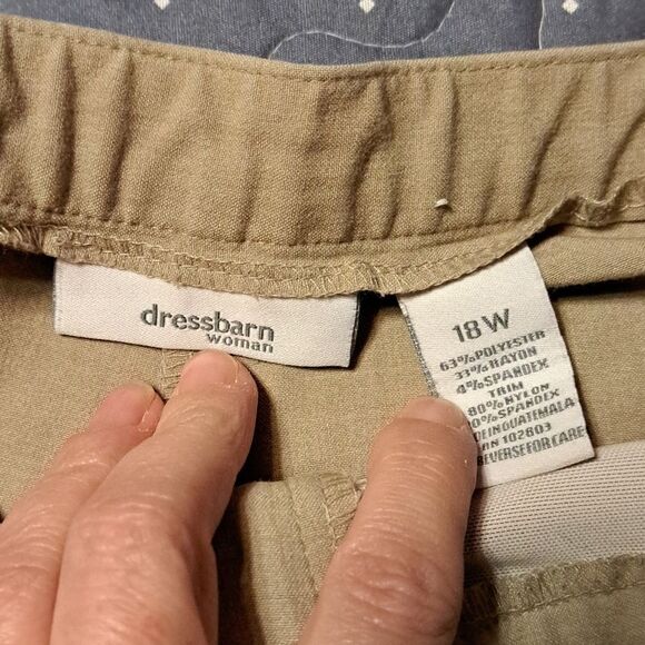 Dress Barn tan pants size 18W - Picture 3 of 4